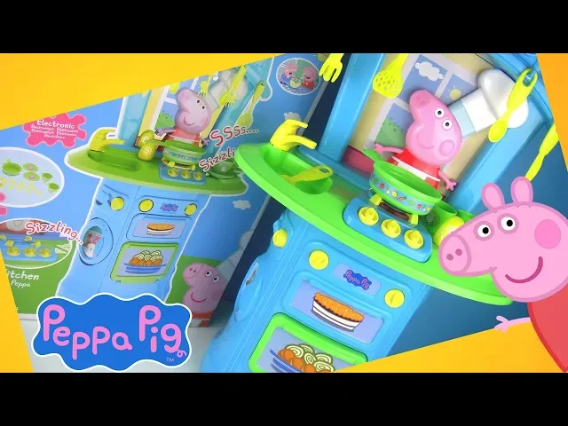 玩 粉紅豬小妹豪華廚房組 玩具開箱 / peppa pig s electronic first kitchen